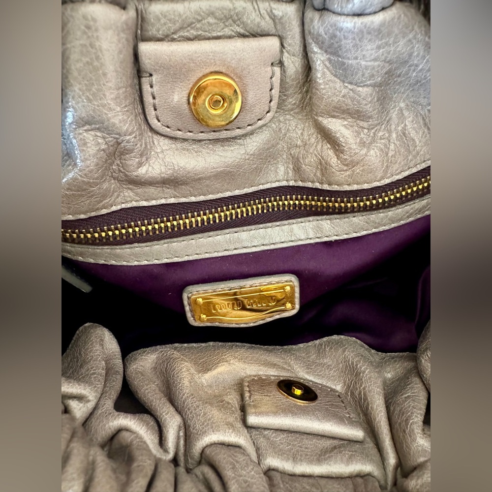Miu Miu Frame Vitello Lux Leather Bag in Astro Gray Color - Picture 10 of 15
